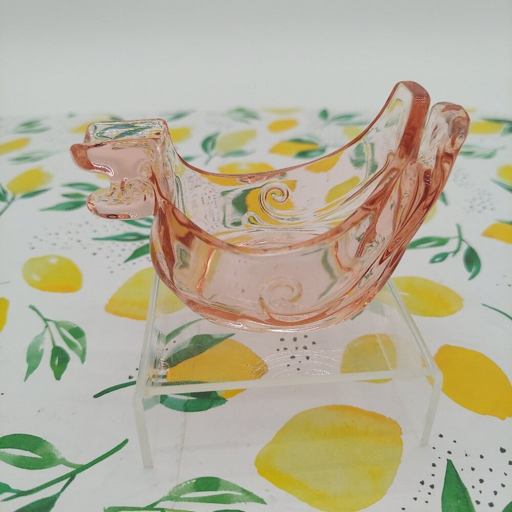 Heisey Duck Ashtray (Flamingo Pink) Rare Collective Trinket Dish